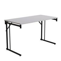 Klapbord Silhuett 1200x600mm,Grå laminat og sort stel