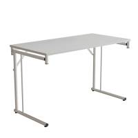 Klapbord Silhuett 1200x600mm,Hvid laminat og hvidt stel