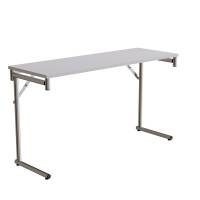 Klapbord Silhuett 1300x450mm,Grå laminat og krom stel