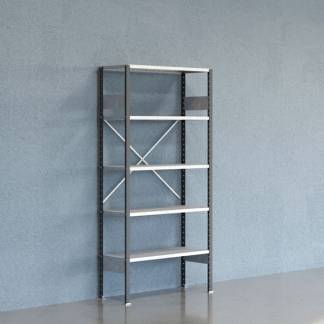 Lagerreol V06 Startsektion 2100x400 mm Åben / Galv