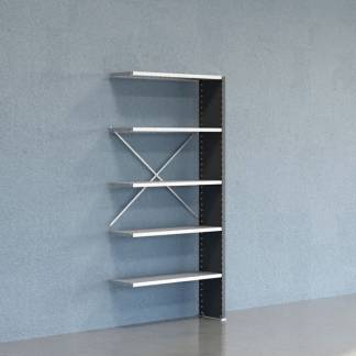 Lagerreol V06 Følgesektion 2100x300 mm Lukket / Galv
