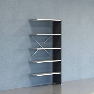 Lagerreol V06 Følgesektion 2100x400 mm Lukket / Galv