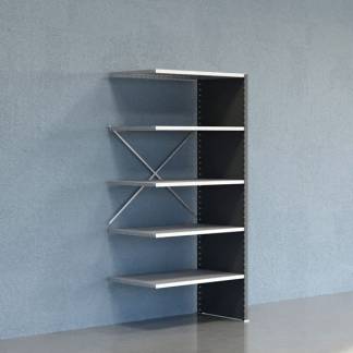 Lagerreol V06 Følgesektion 2100x600 mm Lukket / Galv