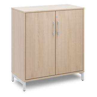 Kontorskab DNA, 800x890 mm, Eg/Alugrå 2A4/2A4