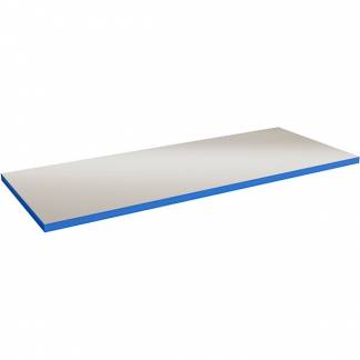 Bordplade 40 mm 2500 x 620 mm Grå vinyl Blå ABS kant