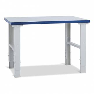 Filebænk med 40 mm grå laminatplade 1200x800 mm