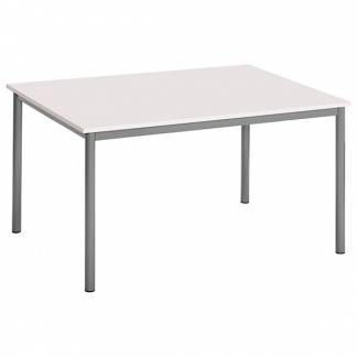 Bord Combi 200, 1200x600 mm Højde 720 mm Hvid  laminat på alugråt understel