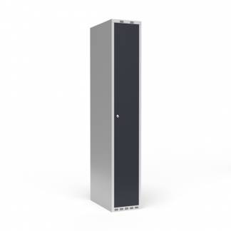 Garderobeskab 1x300 mm Lige tag 1 rum i højden Antracit dør Cylinderlås