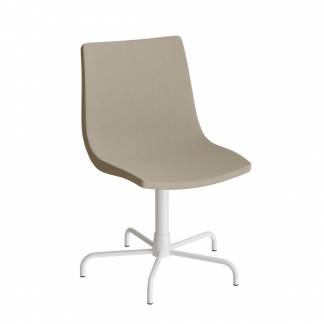 Stol Colt 10013 Drejeligt undestel, Beige tekstil, hvidt stel