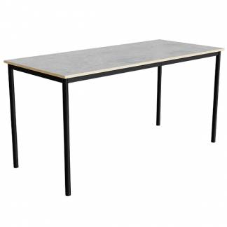 Bord Combi 200, 1800x800 mm Højde 900 mm Lys grå linoleum på sort stel