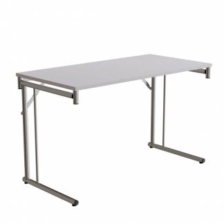 Klapbord Silhuett 1200x600mm,Grå laminat og krom stel