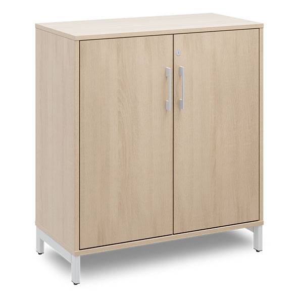 Kontorskab DNA, 800x890 mm, Eg/Alugr&aring; 2A4/2A4