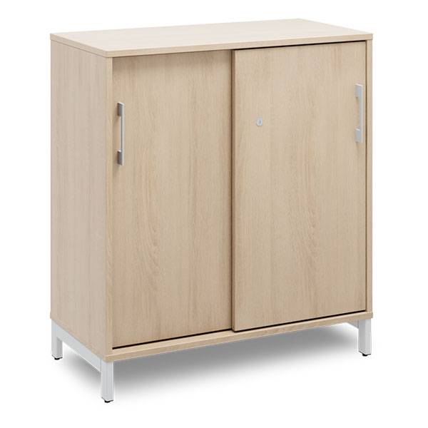 Kontorskab DNA, 800x890 mm, Eg/Alugr&aring; 2A4