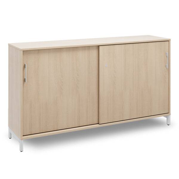 Kontorskab DNA, 1600x890 mm, Eg/Alugr&aring; 2A4