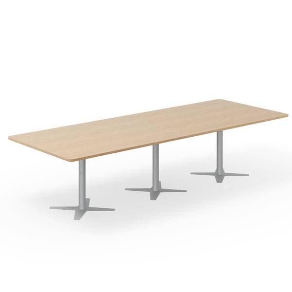 Konferencebord DNA, Eg 3200x1200 mm rektangul&aelig;rt, Alugr&aring;t understel