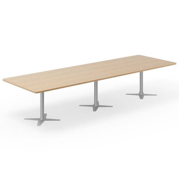 Konferencebord DNA, Eg 3800x1200 mm rektangul&aelig;rt, Alugr&aring;t understel