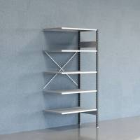 Lagerreol V06 F&oslash;lgesektion 2100x600 mm &Aring;ben / Galv