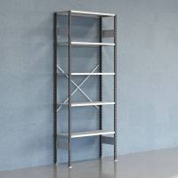 Lagerreol V06 Startsektion 2500x400 mm &Aring;ben / Galv