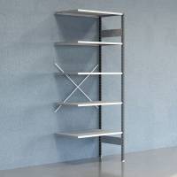 Lagerreol V06 F&oslash;lgesektion 2500x600 mm &Aring;ben / Galv