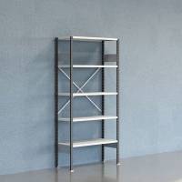 Lagerreol V06 Startsektion 2100x400 mm &Aring;ben / 7035