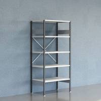 Lagerreol V06 Startsektion 2100x600 mm &Aring;ben / 7035