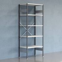 Lagerreol V06 Startsektion 2500x600 mm &Aring;ben / 7035