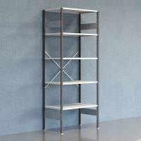 Lagerreol V06 Startsektion 2500x600 mm &Aring;ben / 7035