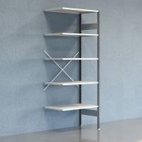 Lagerreol V06 F&oslash;lgesektion 2500x600 mm &Aring;ben / 7035