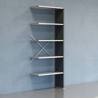 Lagerreol V06 F&oslash;lgesektion 2500x400 mm Lukket / Galv