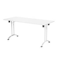 Bord Joanna, Hvid 1400x800 mm, Krom understel
