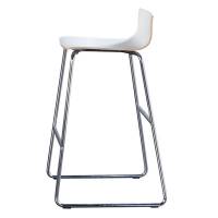 Barstol Cafe VII Hvid laminat / Krom