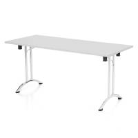 Bord Joanna, Lysgrå 1400x800 mm, Krom understel