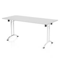 Bord Joanna, Lysgrå 1600x800 mm, Krom understel