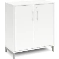 Kontorskab DNA, 800x890 mm, Hvid/Alugrå 2A4/2A4