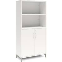 Kontorskab DNA, 800x1660 mm, Hvid/Alugr&aring; 4A4/2A4