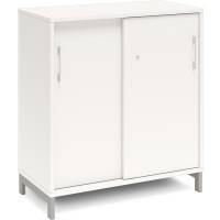 Kontorskab DNA, 800x890 mm, Hvid/Alugrå 2A4