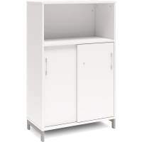 Kontorskab DNA, 800x1275 mm, Hvid/Alugrå 3A4