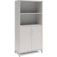 Kontorskab DNA, 800x1660 mm, Lys gr&aring;/Alugr&aring; 4A4/2A4