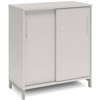 Kontorskab DNA, 800x890 mm, Lys grå/Alugrå, skydedør 2A4