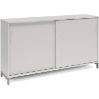 Kontorskab DNA, 1600x890 mm, Lys gr&aring;/Alugr&aring;, skyded&oslash;r 2A4