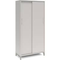 Kontorskab DNA, 800x1660 mm, Lys grå/Alugrå, skydedør 4A4