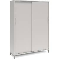 Kontorskab DNA, 1200x1660 mm, Lys grå/Alugrå, skydedør 4A4