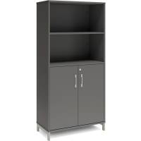 Kontorskab DNA, 800x1660 mm, Antracit/Alugr&aring; 4A4/2A4