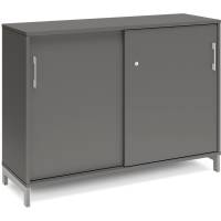 Kontorskab DNA, 1200x890 mm, Antracit/Alugrå, skydedør 2A4