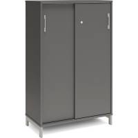 Kontorskab DNA, 800x1275 mm, Antracit/Alugrå, skydedør 3A4