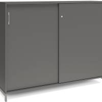 Kontorskab DNA, 1600x1275 mm, Antracit/Alugr&aring;, skyded&oslash;r 3A4