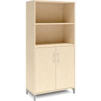 Kontorskab DNA, 800x1660 mm, Birk/Alugr&aring; 4A4/2A4