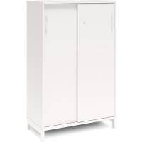 Kontorskab DNA, 800x1275 mm, Hvid/Hvid, skydedør 3A4