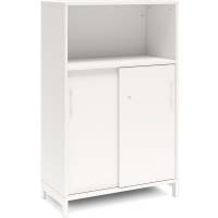 Kontorskab DNA, 800x1275 mm, Hvid/Hvid, skyded&oslash;r 3A4