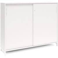 Kontorskab DNA, 1600x1275 mm, Hvid/Hvid, skydedør 3A4